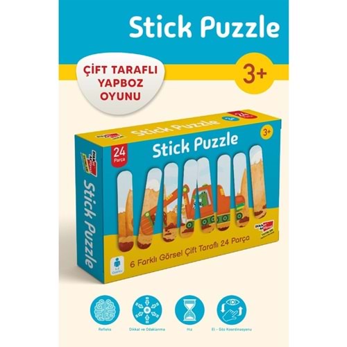 Dikkat Stick Puzzle Çubuklu Çift Taraflı Yapboz Çubukları