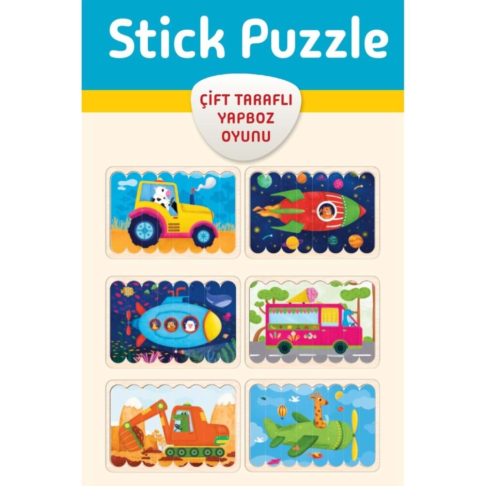 Dikkat Stick Puzzle Çubuklu Çift Taraflı Yapboz Çubukları