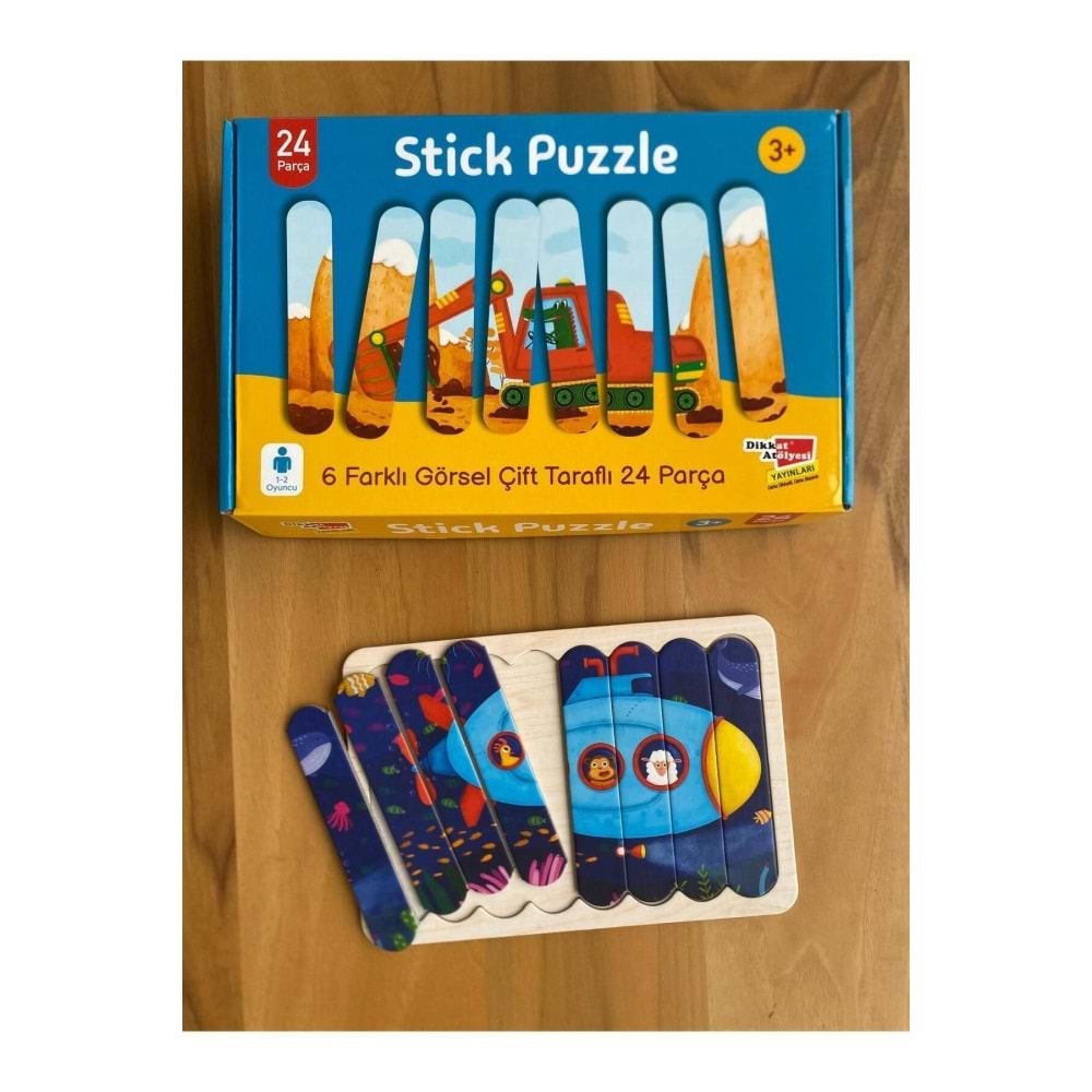 Dikkat Stick Puzzle Çubuklu Çift Taraflı Yapboz Çubukları