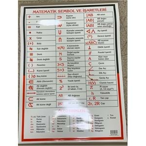 Odak Yayınevi Matematik Sembolleri 50x70