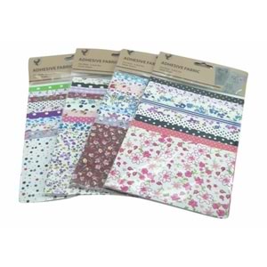 Desenli Yapıskanlı Kumaş Seti 15X10 10 Adet