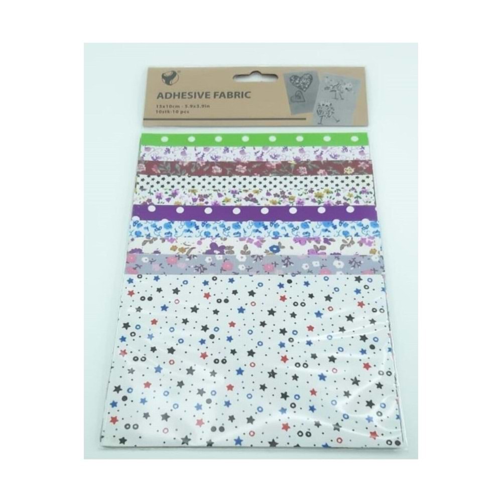 Desenli Yapıskanlı Kumaş Seti 15X10 10 Adet