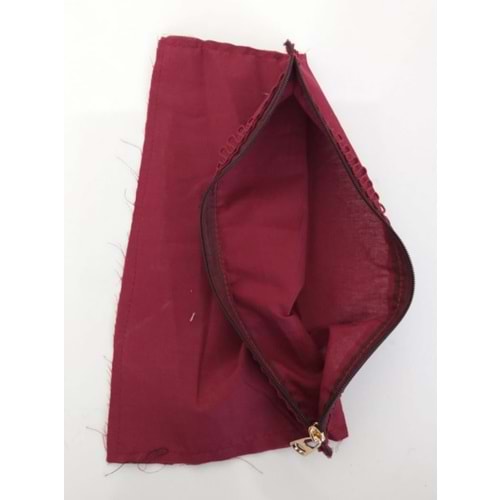 Çanta Aksesuar 20X30 Cm, Dikilmiş Halde, Fermuarlı Astar Bordo