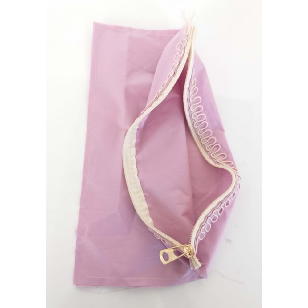 Çanta Aksesuar 20X30 Cm, Dikilmiş Halde, Fermuarlı Astar Lila