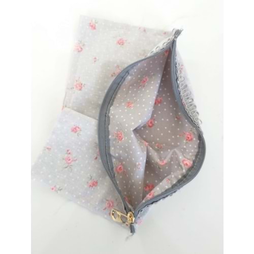 Çanta Aksesuar 38X38 Cm, Dikilmiş Halde, Fermuarlı Astar Çiçekli