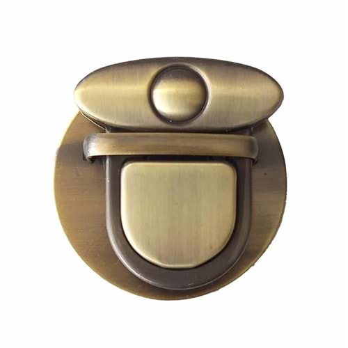 Çanta Aksesuar Açık Antik Renk 5 Cm Yuvarlak Kilit