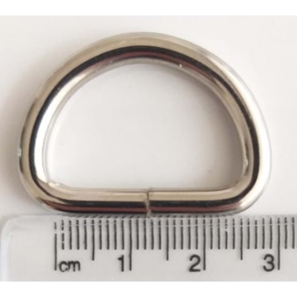Çanta Aksesuar D Halka 2.5 Cm Gümüş