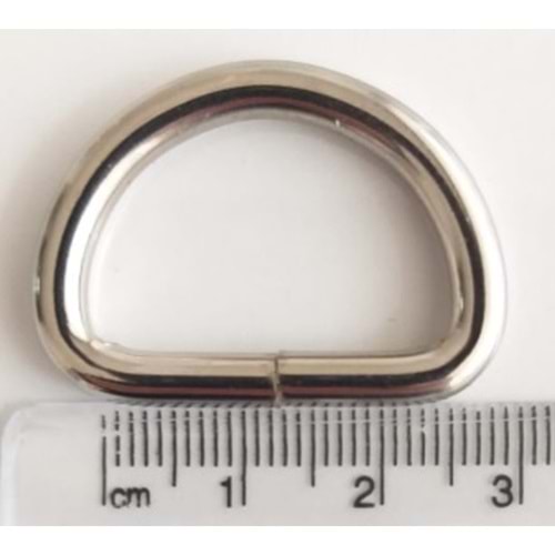 Çanta Aksesuar D Halka 2.5 Cm Gümüş