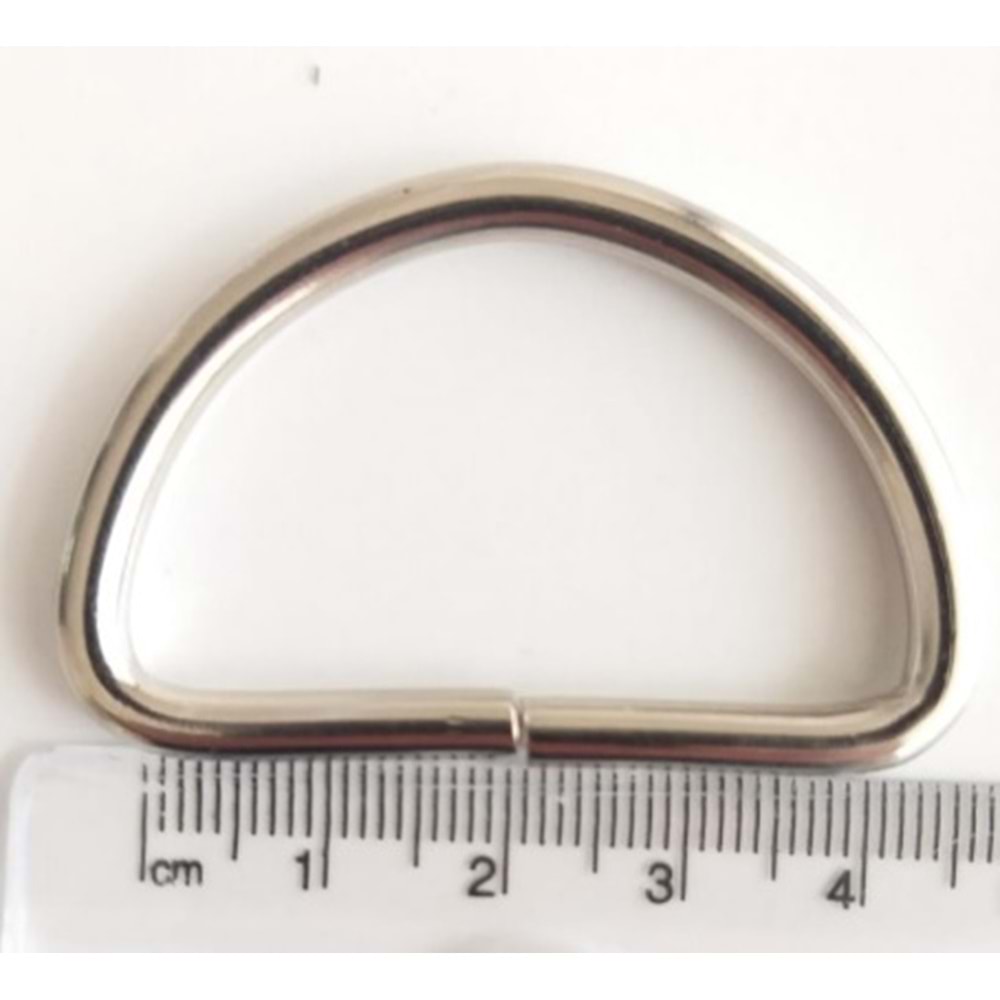 Çanta Aksesuar D Halka 4 Cm Gümüş