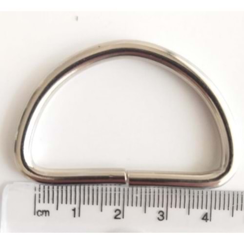 Çanta Aksesuar D Halka 4 Cm Gümüş