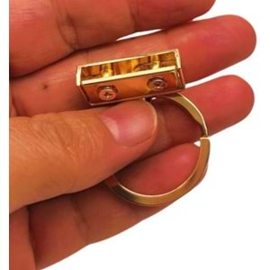 Çanta Aksesuar Vidalı Anahtarlık Aparatı Light Gold Renk