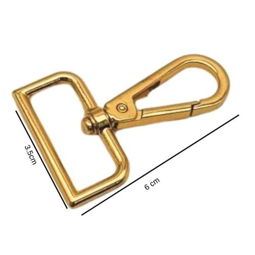 Çanta Aksesuar 3.5 cm Light Gold Renk Kanca 1 Adet