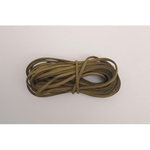 Çanta Aksesuar 5 metre Haki Nubuk Deri İp No:4