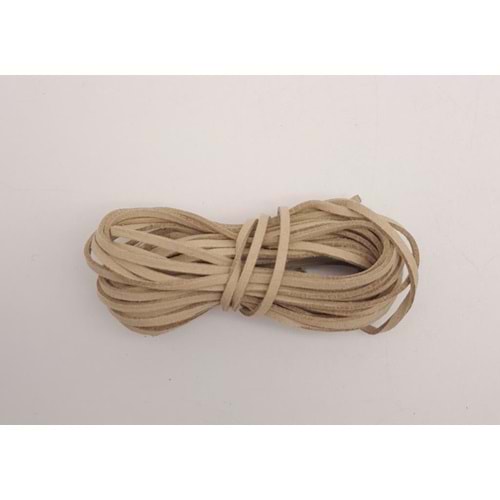 Çanta Aksesuar 5 metre Açık Vizon Nubuk Deri İp No:7