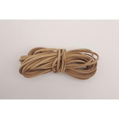 Çanta Aksesuar 5 metre Vizon Nubuk Deri İp No:8