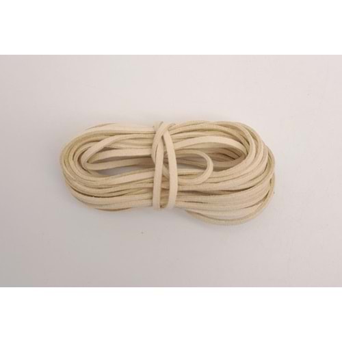 Çanta Aksesuar 5 metre Bej Nubuk Deri İp No:9