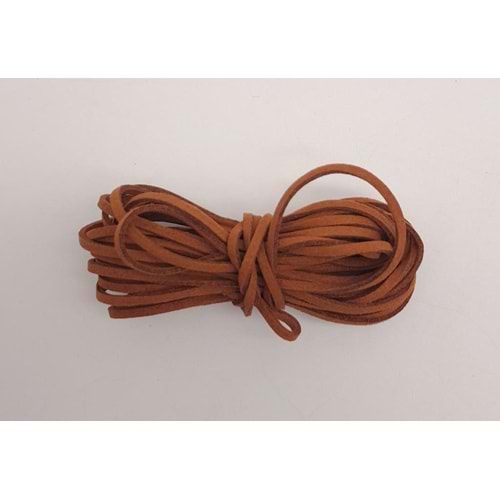 Çanta Aksesuar 5 metre Taba Nubuk Deri İp No:12