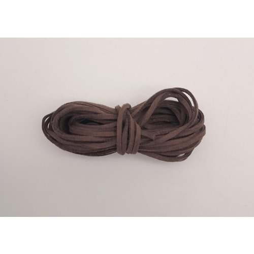 Çanta Aksesuar 5 metre Koyu Kahve Nubuk Deri İp No:17