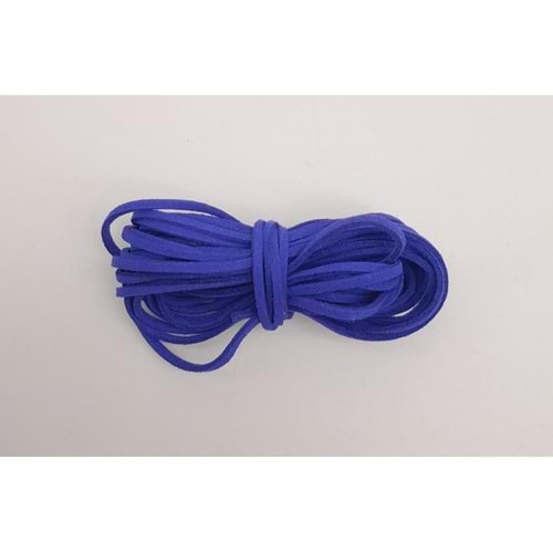Çanta Aksesuar 5 metre Saks Mavi Nubuk Deri İp No:21