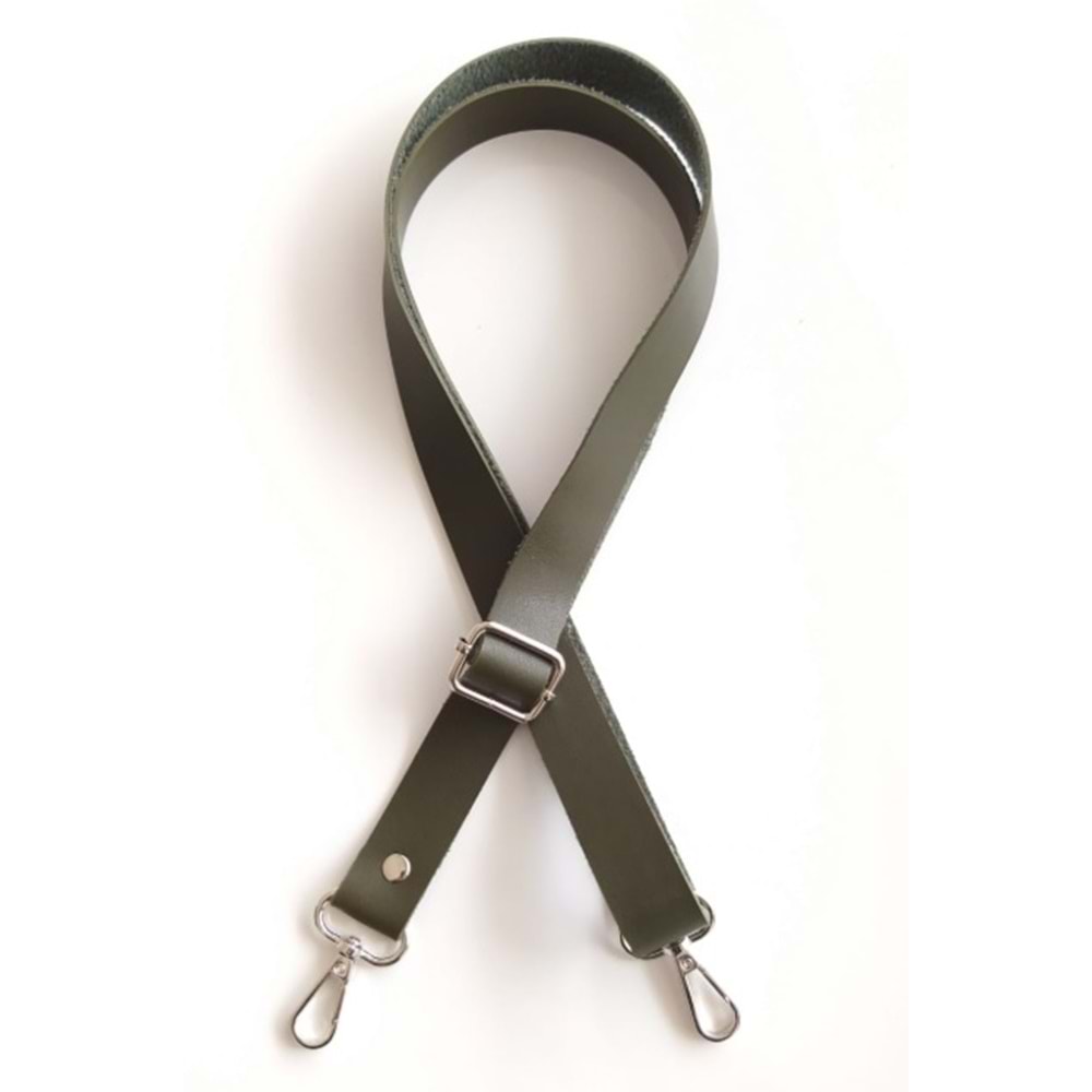 Çanta Aksesuar Suni Deri Ayarlı Çanta Sapı 120X2.4 Cm Haki