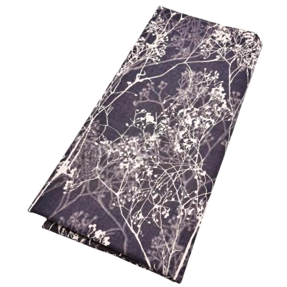 Çanta Aksesuar 90x50 cm Duck Astarlık Kumaş Gri Ağaç Desen