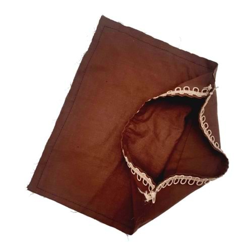 Çanta Aksesuar 28X28 Cm Fermuarsız Dikilmiş Astar Koyu Kahverengi