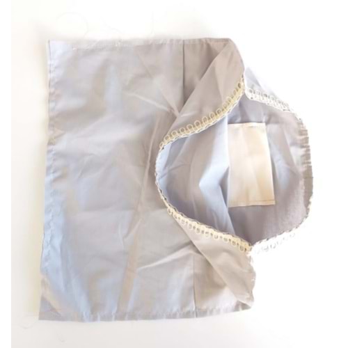 Çanta Aksesuar Fermuarsız 38X38 Cm Dikilmiş Astar Açık Gri