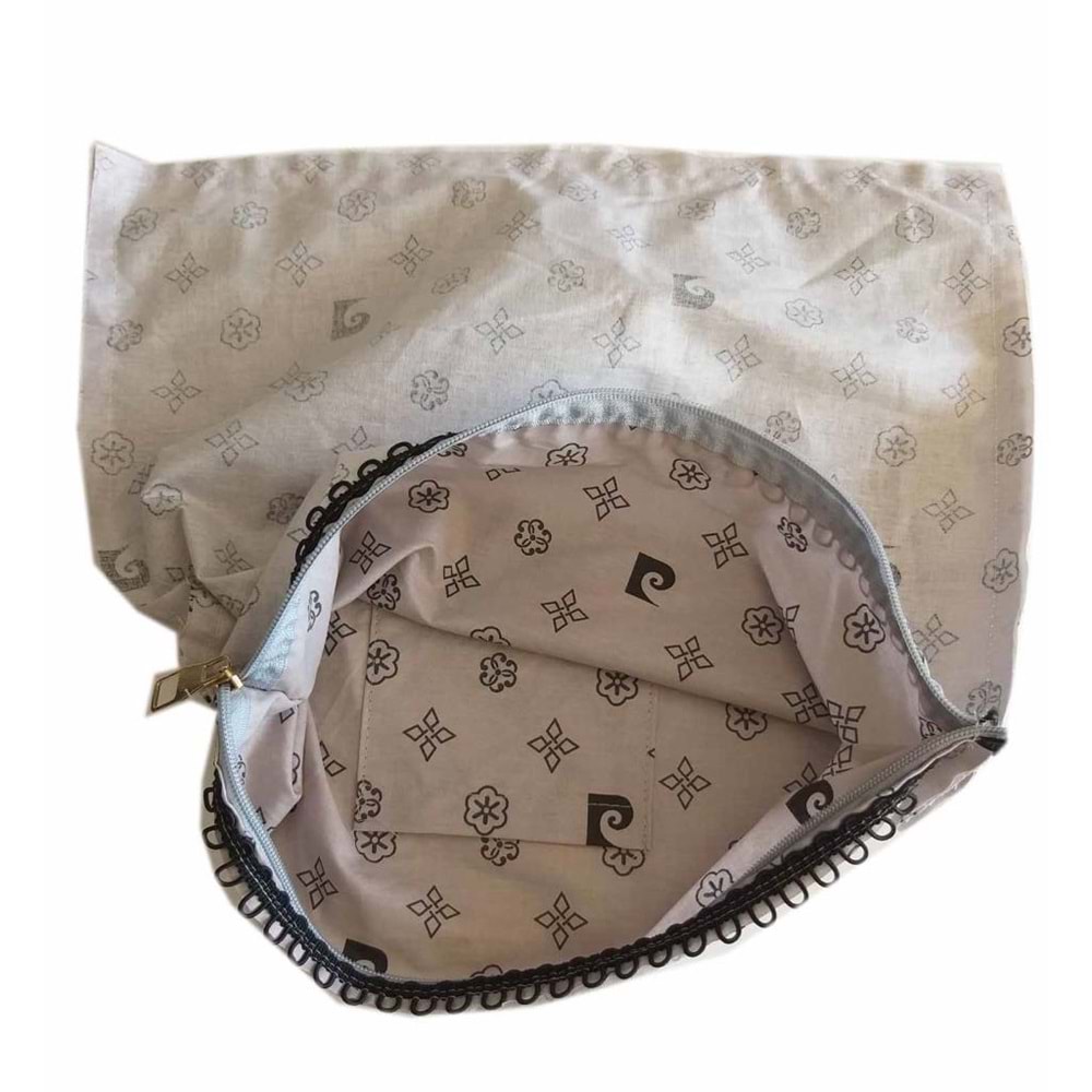 Çanta Aksesuar 28X28 Cm Dikilmiş Fermuarlı Astar Pc Desen Sütlü Kahve