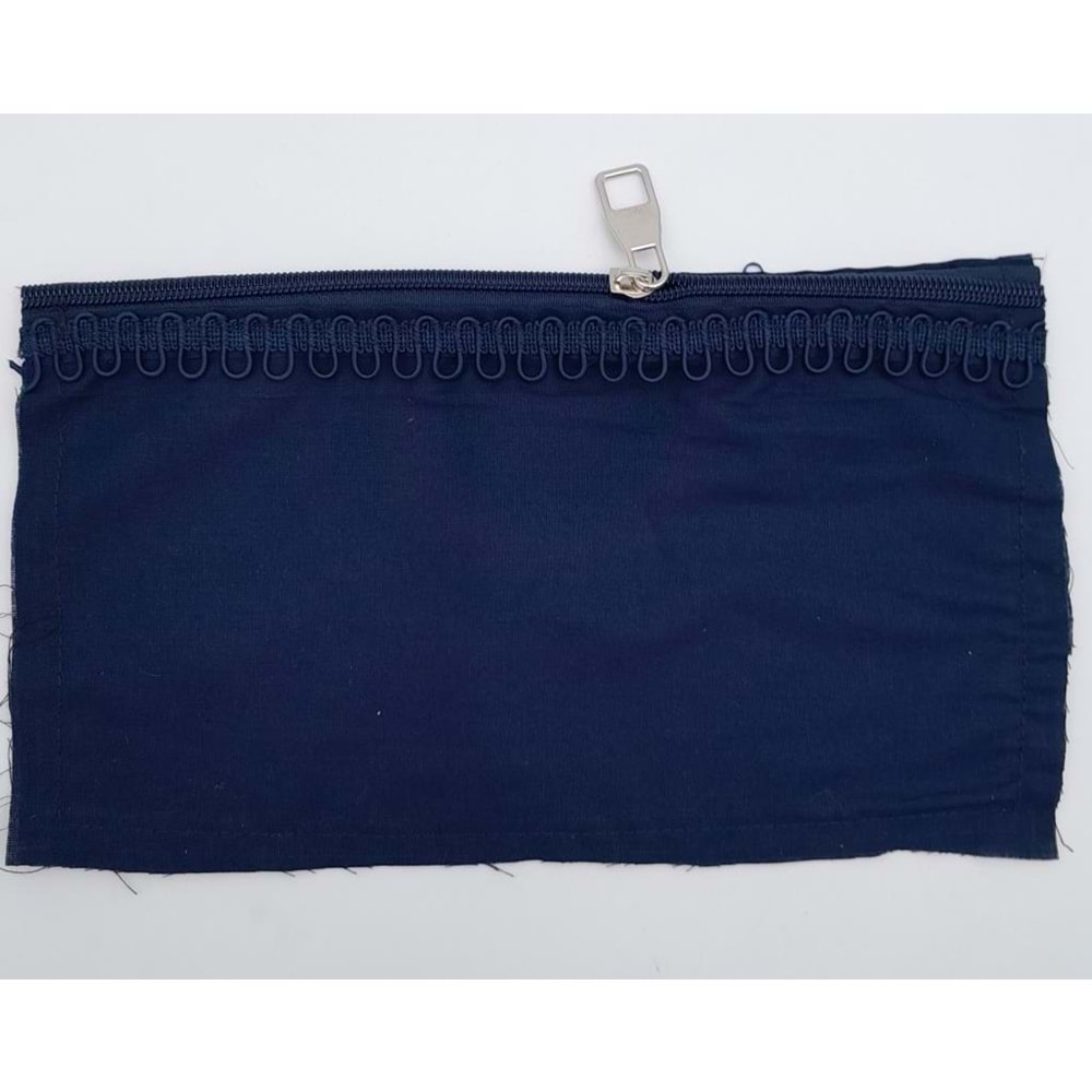 Çanta Aksesuar 25x15 cm Dikilmiş Fermuarlı Astar Lacivert Renk