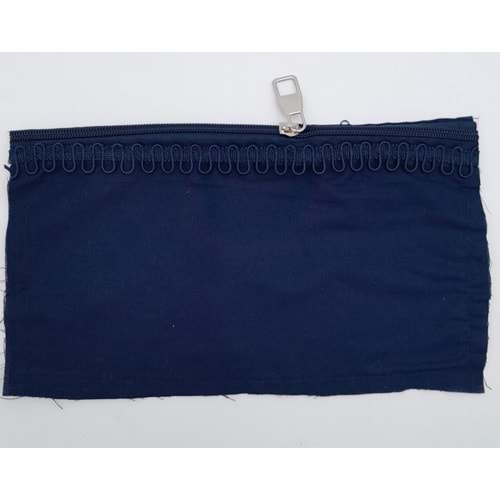 Çanta Aksesuar 25x15 cm Dikilmiş Fermuarlı Astar Lacivert Renk