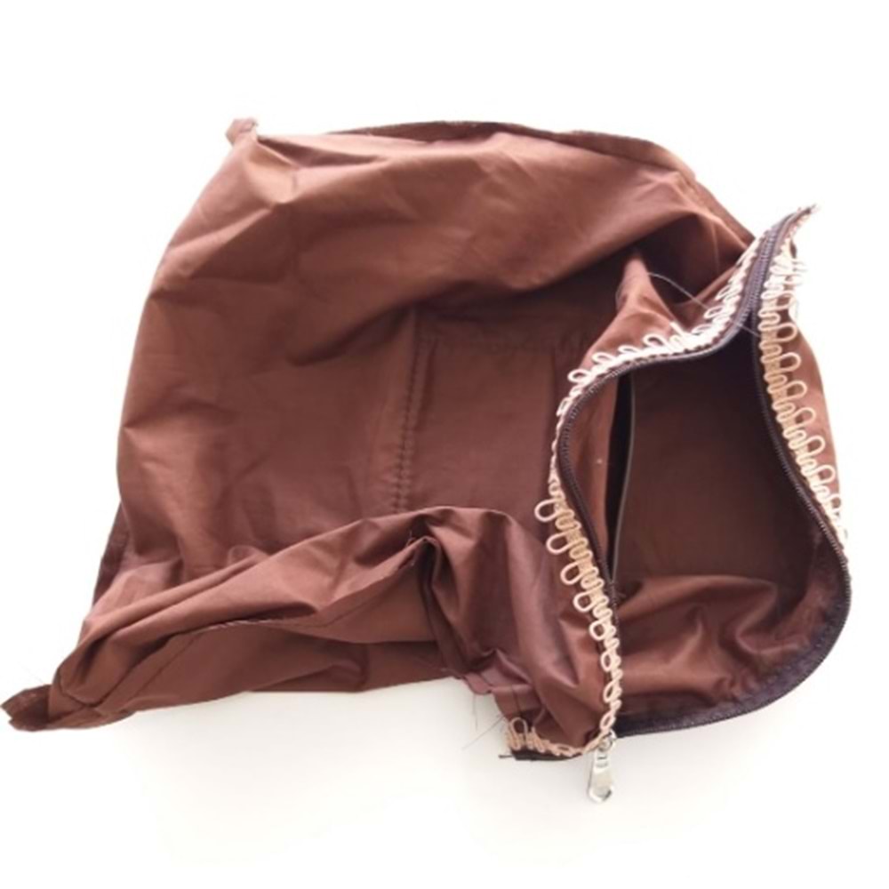 Çanta Aksesuar 28X28 Cm, Dikilmiş Halde, Fermuarlı Astar Koyu Kahve