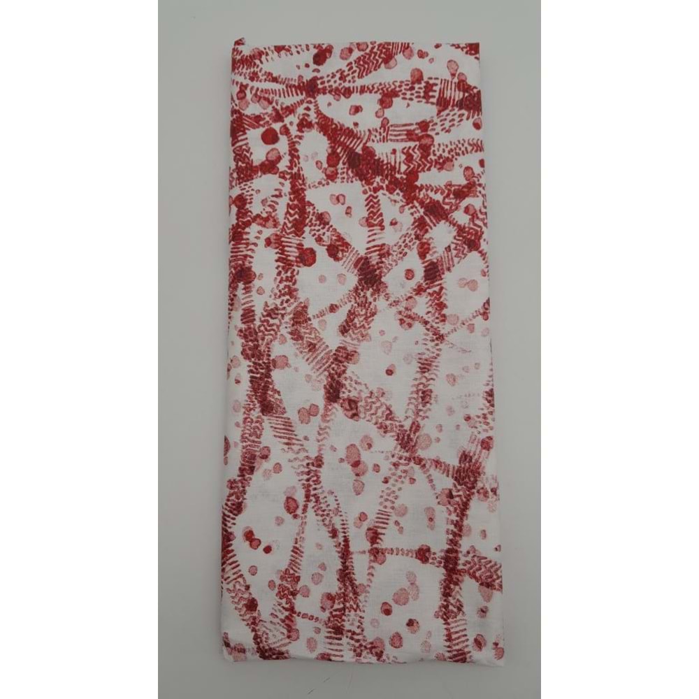Çanta Aksesuar 120X50 Cm Bordo Şerit Desen Pamuklu Astarlık Kumaş No:14