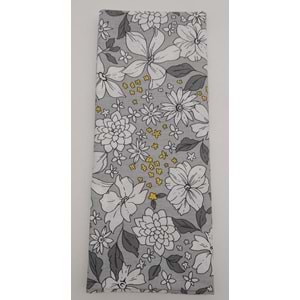 Çanta Aksesuar 120X50 Cm Gri Çiçekli Desen Pamuklu Astarlık Kumaş No:17