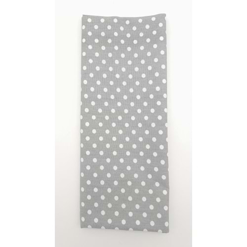 Çanta Aksesuar 120x50 cm Gri Renk Küçük Puantiyeli Pamuklu Astarlık Kumaş No:23