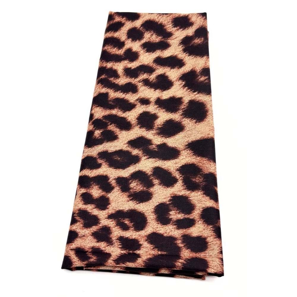 Çanta Aksesuar 120X50 cm Leopar Renk Pamuklu Saten Astarlık Kumaş