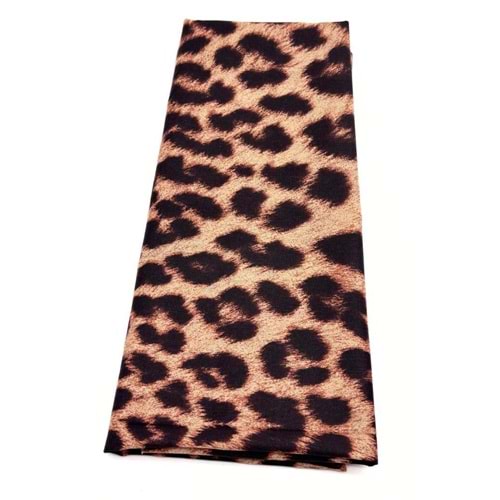 Çanta Aksesuar 120X50 cm Leopar Renk Pamuklu Saten Astarlık Kumaş