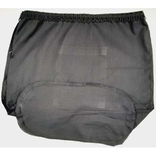 Çanta Aksesuar Siyah 25X12 Cm Oval Tabanlı Dikilmiş Fermuarsız Astar