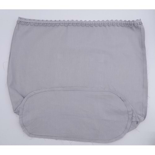 Çanta Aksesuar Açık Gri 25X12 Cm Oval Tabanlı Dikilmiş Fermuarsız Astar