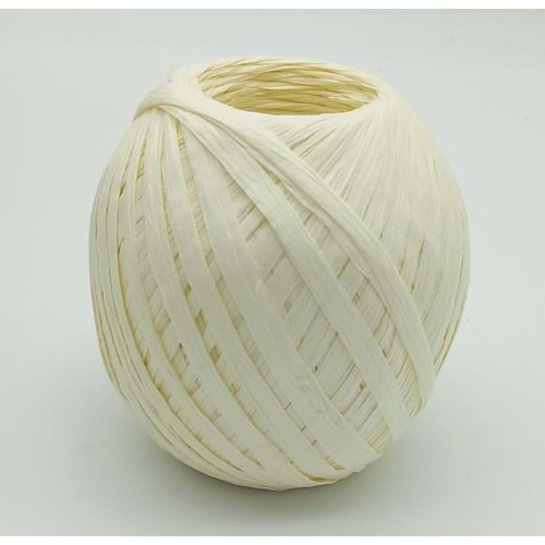 Çanta Aksesuar Bobin Rafya 150 Gr Krem