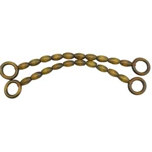 Çanta Aksesuar 20 mm Oval Ahşap Boncuklu 40 cm Zeytin Yeşili Renk Çanta Sapı