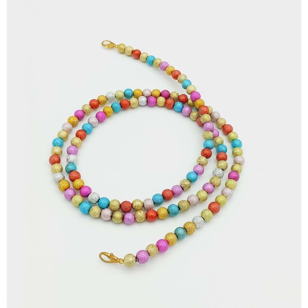 Çanta Aksesuar 120cm Renkli Ahşap Boncuklu Çanta Sapı