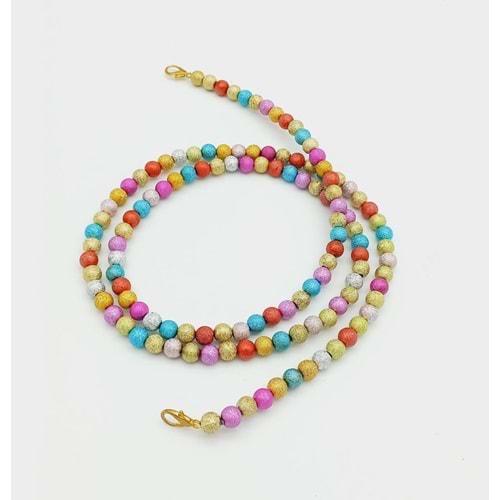 Çanta Aksesuar 120cm Renkli Ahşap Boncuklu Çanta Sapı