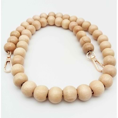 Çanta Aksesuar İnce Boncuklu 90 Cm Ahşap Sap