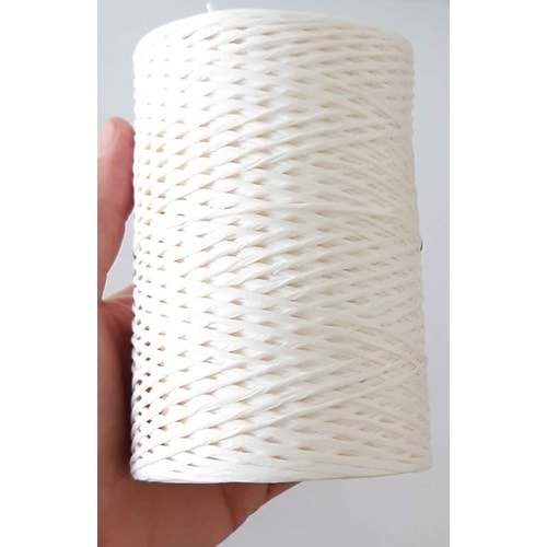 Çanta Aksesuar Krem Renk Bükümlü Rafya