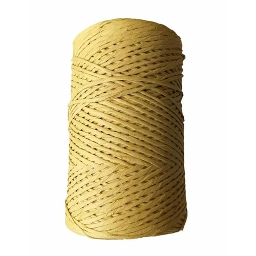 Çanta Aksesuar Hardal Sarı Renkli Bükümlü Rafya No:16