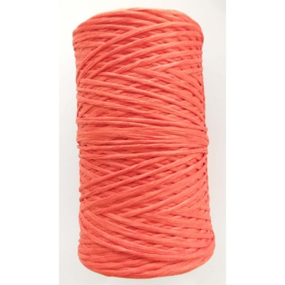 Çanta Aksesuar Turuncu Renk Bükümlü Rafya No:11