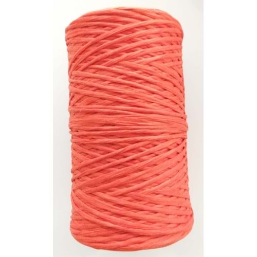 Çanta Aksesuar Turuncu Renk Bükümlü Rafya No:11