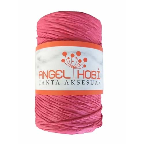 Çanta Aksesuar Fuşya Renk Bükümlü Rafya