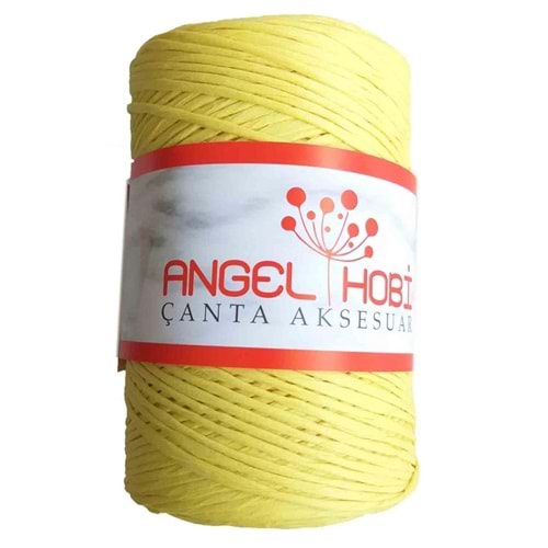 Çanta Aksesuar Sarı Renk Bükümlü Rafya No:19