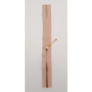 Çanta Aksesuar Başlıklı Fermuar 30 Cm Light Gold Metal Pudra Renk